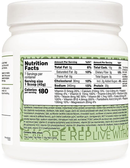 TransformHQ Meal Replacement Shake Powder 7 20G Protein