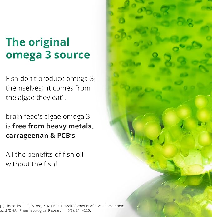 Omega-3 Vegan (60) 500mg PER 1-a-Day | Omega3 | 2 Month 3 1000mg 1000mg DHA 2 Capsules 3