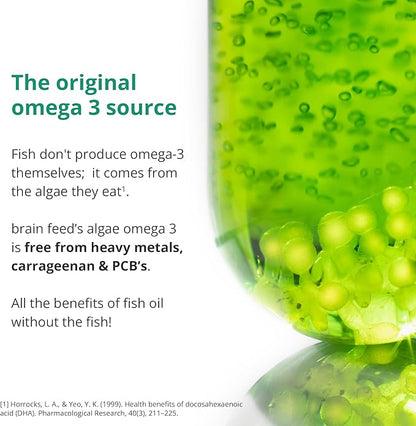Omega-3 Vegan (60) 500mg PER 1-a-Day | Omega3 | 2 Month 3 1000mg 1000mg DHA 2 Capsules 3