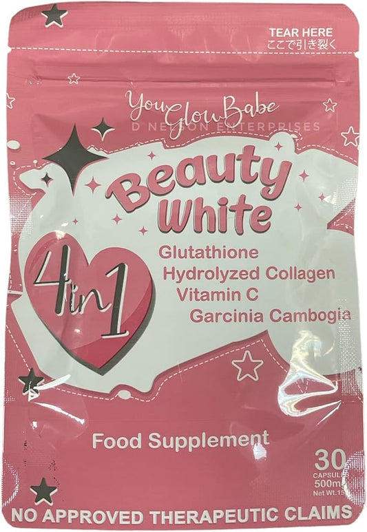 You Glow Babe Beauty White 4 1 Glutathione 30 Capsules