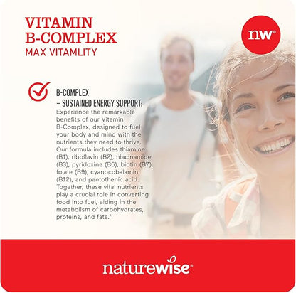 NatureWise Vitamin B Complex for Women B1 B2 B2 B3 B3 B6 B6 B12 B12 - 150 Softgels[5-Month Softgels[5-Month Supply]