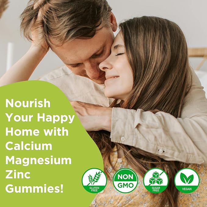 Calcium Magnesium Zinc Supplement with Vitamin D3, Sugar 120 Count