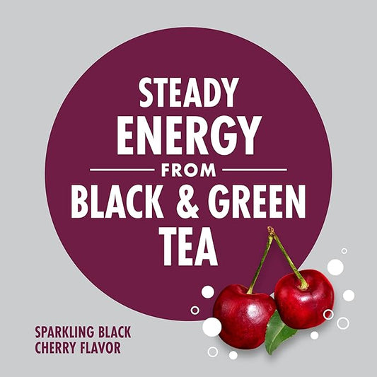 V8 SPARKLING +ENERGY Black Cherry Energy Drink, 11.5 fl oz Can (Pack of 4)