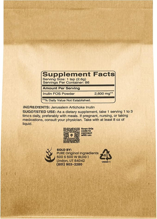 Pure Original Ingredients Inulin FOS Powder (8 oz)