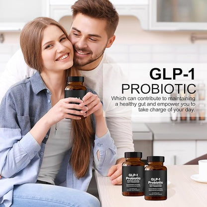 60 PCS GLP-1 Probiotic - AFU Multi-Strain Probiotic + Prebiotic, Naturally Support GLP-1 Production, Delayed Release, Third-Party Tested, for Men & Women 60 Servings (Pack of 1)
