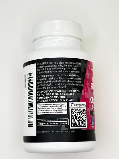 Clean Nutraceuticals Vaginal Probiotics for Women + Prebiotics 20 Billion Cranberry Pills w/D-Mannose 500 mg for Urinary Tract Health pH Balance - for Vaginal Health Supplements Pills - 1 Pack