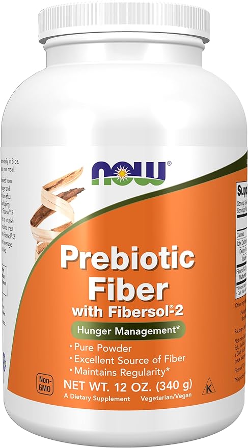 NOW Supplements, Prebiotic Fiber with Fibersol-2, 12-Ounce