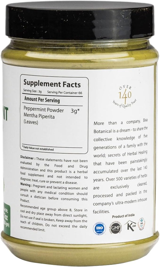 bixa BOTANICAL Peppermint Powder (Mentha Piperita) 200g (7 (7 Oz),