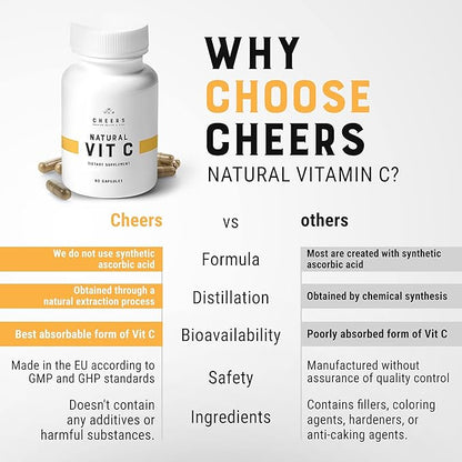 CHEERS - Vitamin C, Natural Immune 1000 mg 90 Capsules