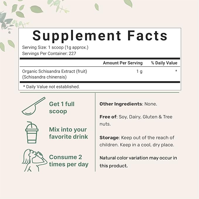 Micro Ingredients Organic Schisandra Extract Powder, 8 Ounce,