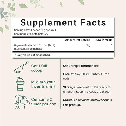 Micro Ingredients Organic Schisandra Extract Powder, 8 Ounce,