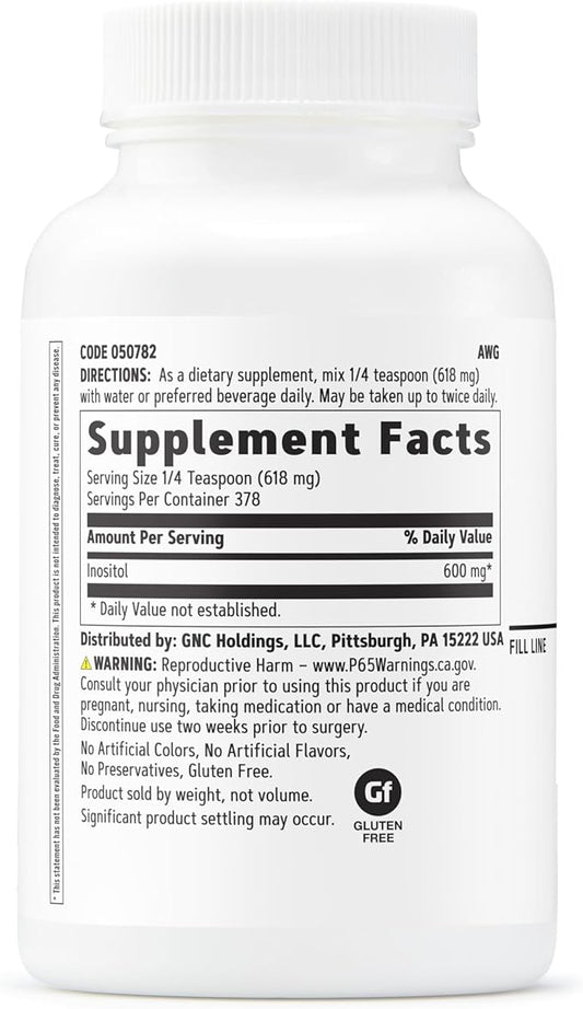 GNC Inositol Powder 600mg - 8 oz. (378 Servings)