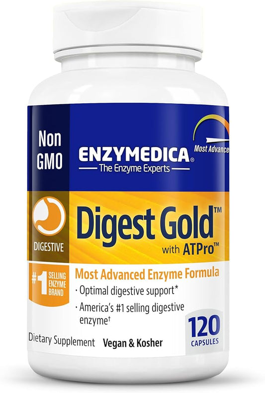 Enzymedica Digest Gold + ATPro, Maximum 14 Key 120 Capsules