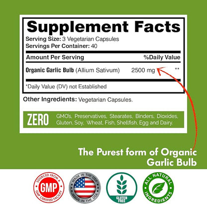 Garlic Capsules 2500mg 40 Day