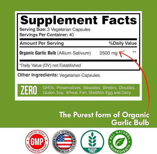 Garlic Capsules 2500mg 40 Day