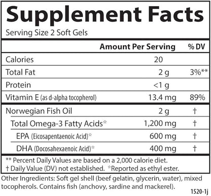 Carlson - Super Omega-3 Gems, 1200 Omega-3s, Wild 50 soft