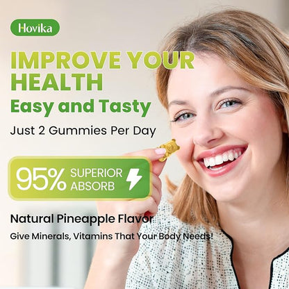 Calcium Magnesium Zinc Gummies, Calcium Magnesium 2:1 Ratio D3, K2, K2, B6, B6, B12 B12 for 60 Gummies