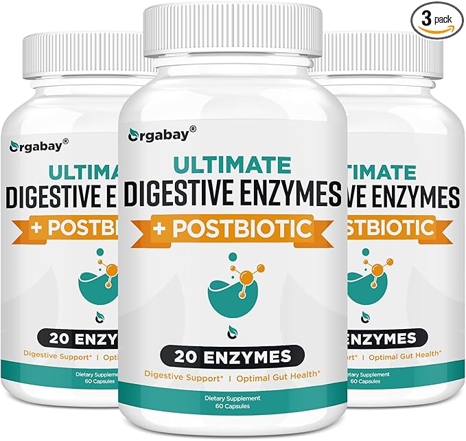 Digestive Enzymes 1000mg with Postbiotics, 20 180 Veggie