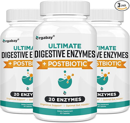 Digestive Enzymes 1000mg with Postbiotics, 20 180 Veggie