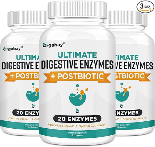 Digestive Enzymes 1000mg with Postbiotics, 20 180 Veggie