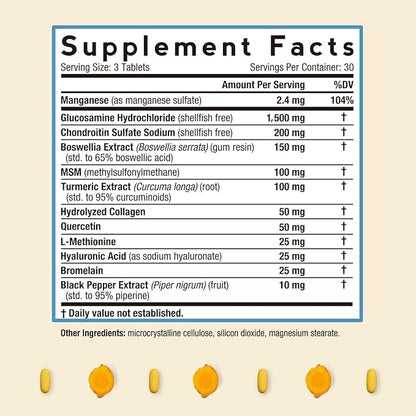 Doctor's Recipes Glucosamine Chondroitin MSM Turmeric 90 Tablets