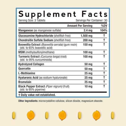 Doctor's Recipes Glucosamine Chondroitin MSM Turmeric 90 Tablets