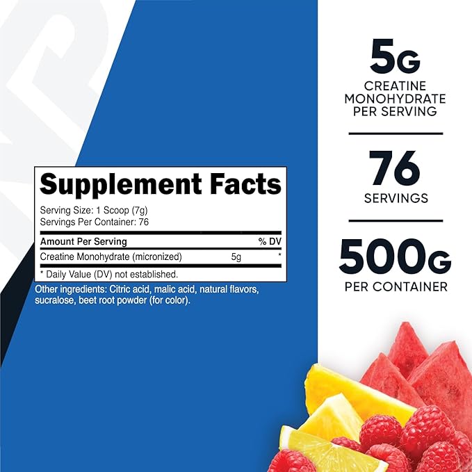 Nutricost Creatine Monohydrate Powder (Fruit Punch, 500 Gram)