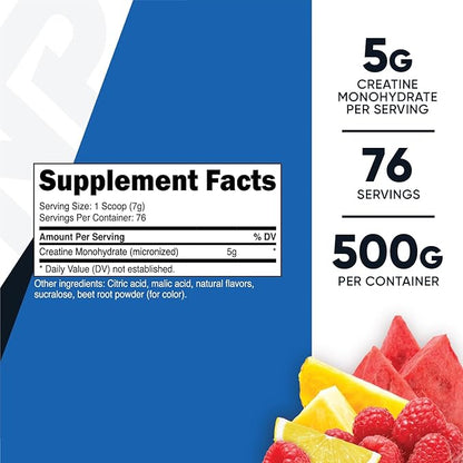 Nutricost Creatine Monohydrate Powder (Fruit Punch, 500 Gram)