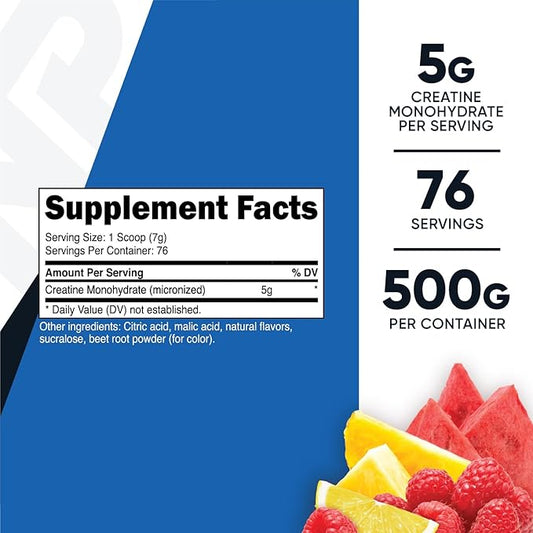 Nutricost Creatine Monohydrate Powder (Fruit Punch, 500 Gram)