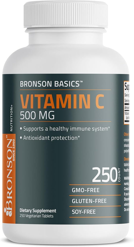 Bronson Vitamin C 500 MG Supports 250 Vegetarian