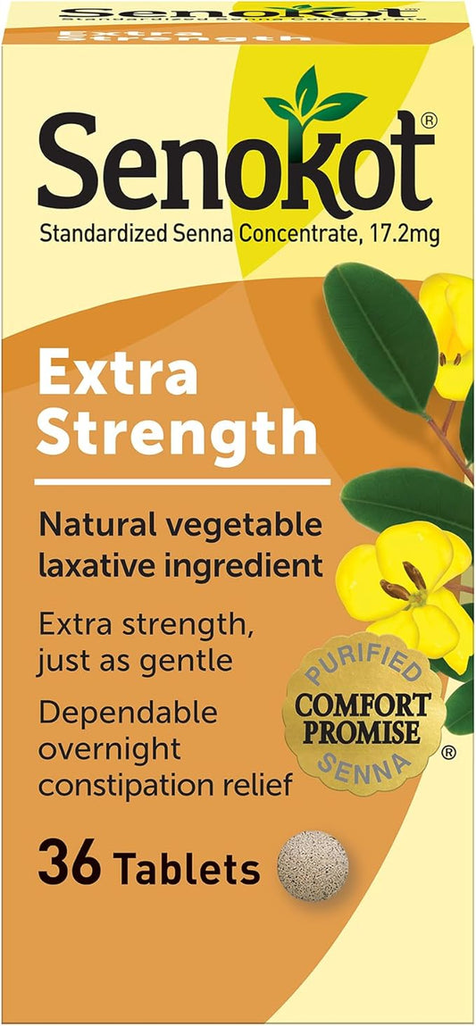 Senokot Extra Strength Natural Vegetable Laxative 36 Count