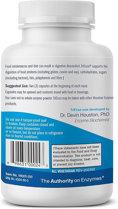 TriEnza | Broad-Spectrum Enzymes for Digestive (90 Capsules)