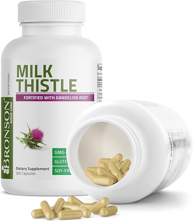 Bronson Milk Thistle Silymarin Marianum & 360 Capsules