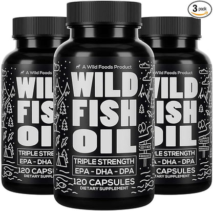 Wild Foods Omega 3 Fish Oil 120 Capsules (3 pk)