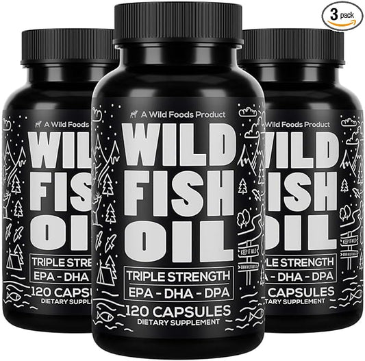 Wild Foods Omega 3 Fish Oil 120 Capsules (3 pk)