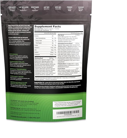 Super Greens Daily Greens Superfood Powder w/20+ Whole 2-Pack, 60 60 Servings
