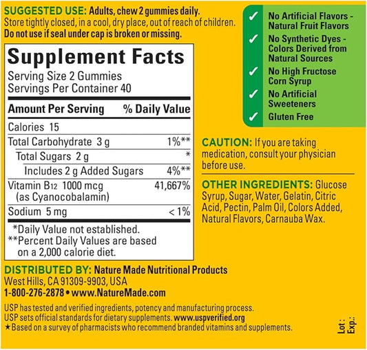 Nature Made B12 Energy Gummies 80 2)