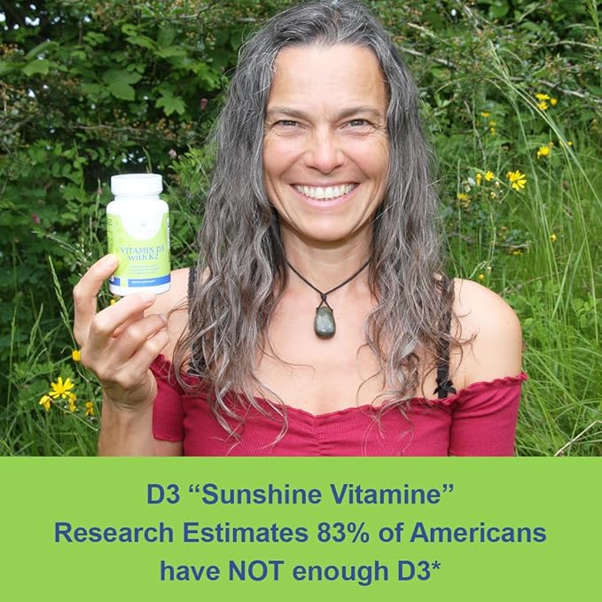 Vitamin D3 with K2 2000IU Supplement - 90Count Chewable Tablets, Vegetarian Vitamin D3 50mcg & K2 as MK-7 75mcg, Immune Health, Bone & Teeth Support