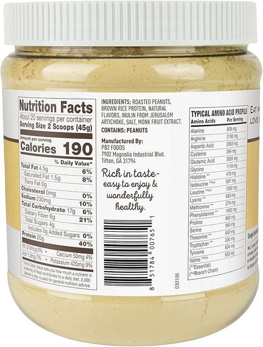 PB2 Performance Peanut Protein Powder [2 lb/32 lb/32 oz 20g of