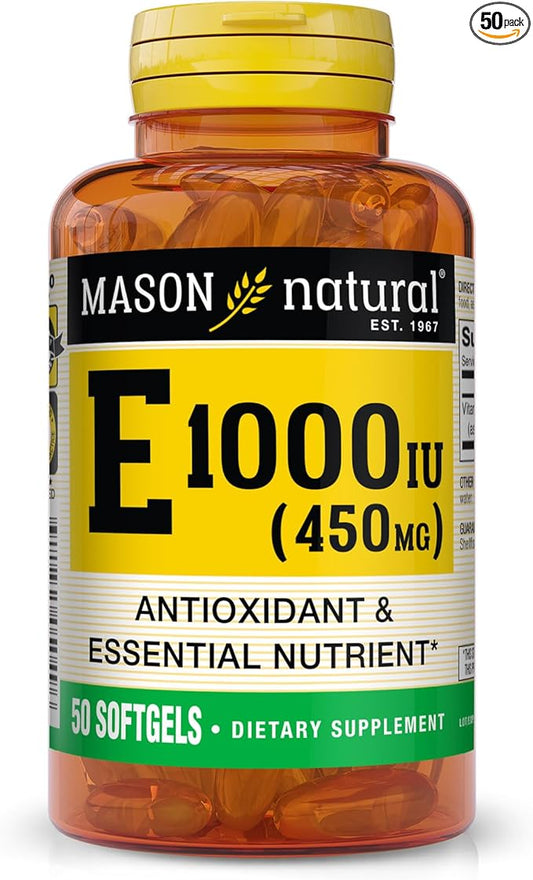 MASON NATURAL Vitamin E 450 mg (1,000 IU) 50 Softgels