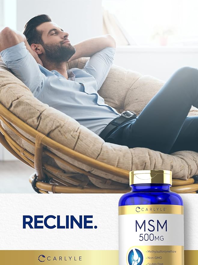 Carlyle MSM Supplement 500mg | 200 Capsules