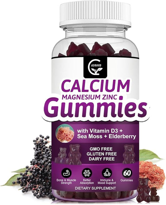 Calcium Magnesium Zinc Gummies with High D3 -