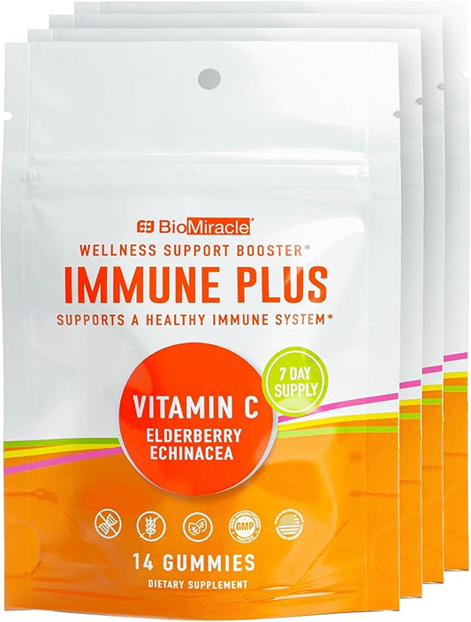 BioMiracle Immune Plus Gummies 14ct (4 Pack) Month Supply
