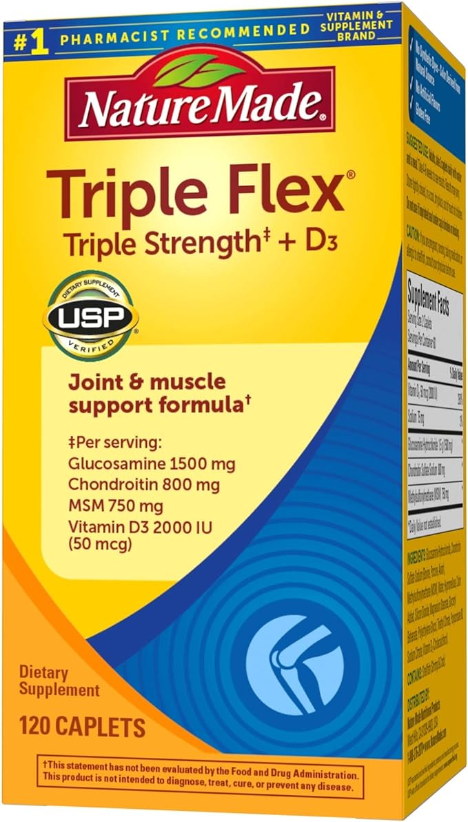 Nature Made TripleFlex Triple Strength Caplets D3, 120 120 Count