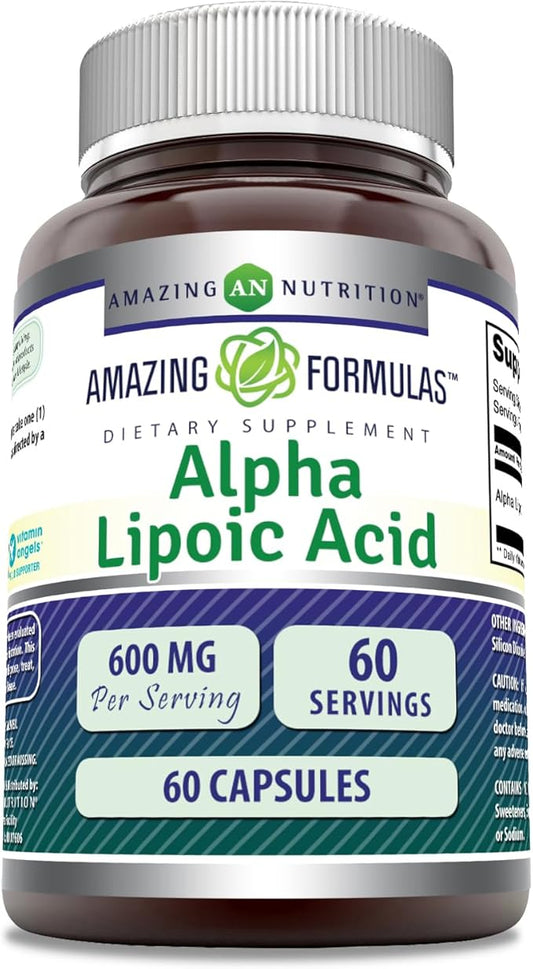 Amazing Formulas Alpha Lipoic Acid Supplement 600 Mg 60 Capsules