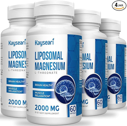Liposomal Magnesium L-Threonate 2000mg-High Absorption-Magnesium Threonate D3 & K2 for 60 Count 4)