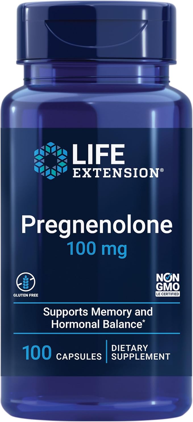Life Extension Pregnenolone Hormone Balance 100mg, 50mg - 90 Vegetarian