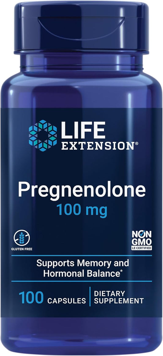 Life Extension Pregnenolone Hormone Balance 100mg, 50mg - 90 Vegetarian
