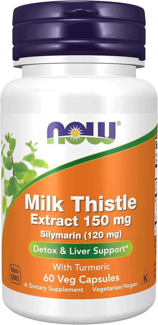 NOW Supplements, Silymarin Milk Thistle Extract 150 mg 60 Veg