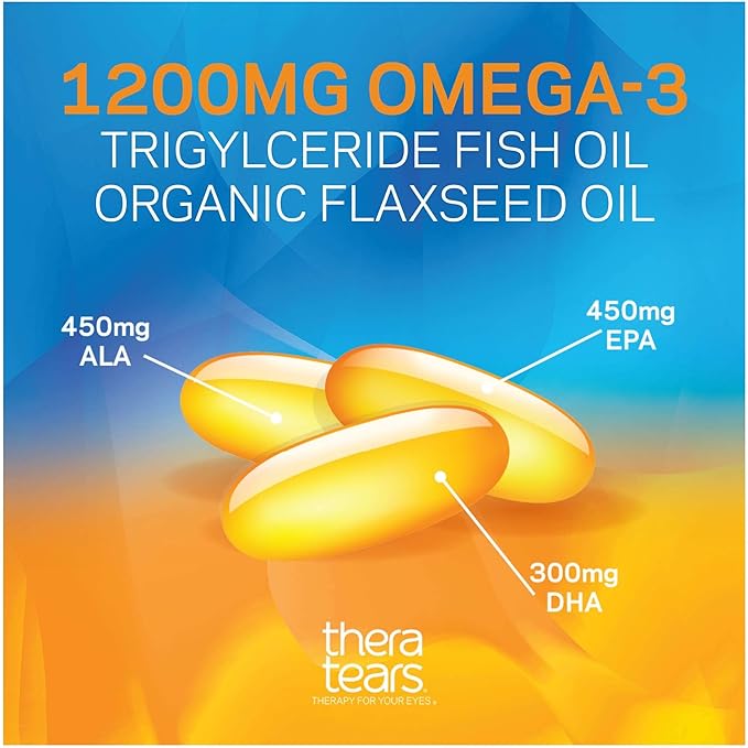TheraTears 1200mg Omega 3 Supplement 180 Count 1 fl